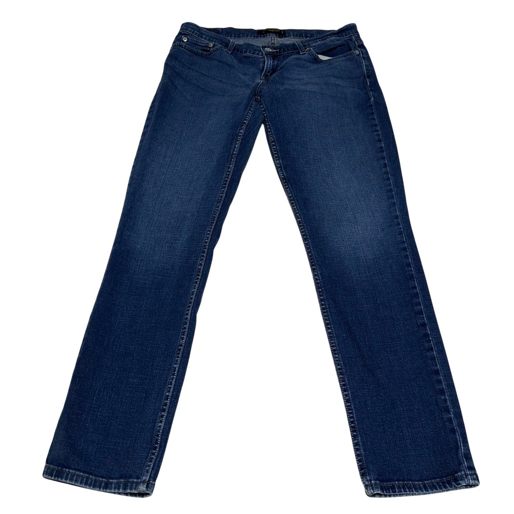 Levi's 524 Too Superlow Jeans Womens 13 Medium 29 Blue Slim Straight Leg Denim